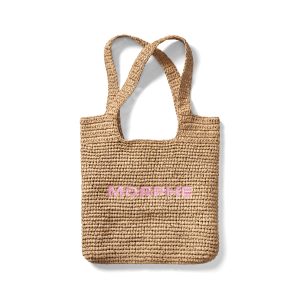 Morphe Raffia Tote Bag - Pink